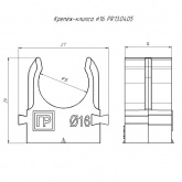 Крепеж-клипса Промрукав атмосферостойкая быстрый монтаж в п/э d16 [упак.100шт] черная