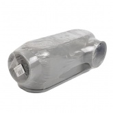 Коробка распределительная Fortisflex КРВ-Л 50 (2”) угловая левая для металлорукава IP65 серая