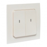 Умный двухклавишный выключатель EKF Стокгольм белый Zigbee Сonnect