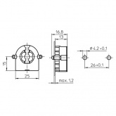 Патрон 47105 VS G13 торцевой на защёлках для ламп T8