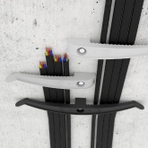 Держатель кабеля Промрукав двусторонний для прямого монтажа черный [уп. 20шт]