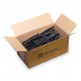 Держатель кабеля Промрукав двусторонний для прямого монтажа черный [уп. 20шт]