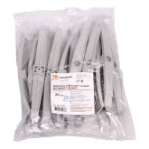 Держатель кабеля Промрукав двусторонний для прямого монтажа серый [уп. 20шт]