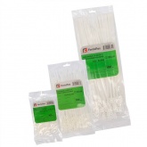 Стяжка нейлоновая Fortisflex КСО 5х220мм белая [упаковка 100шт]