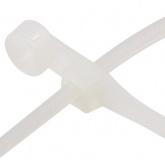 Хомут-стяжка нейлоновая Rexant под винт 220x4,3мм белая [упаковка 100шт]