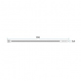 Хомут-стяжка нейлоновая Rexant под винт 150x3,6мм белая [упаковка 100шт]