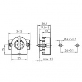 Патрон 47106 VS G13 торцевой подпружиненный на защёлках для ламп T8