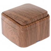 Накладной выключатель 1-клавишный EKF Минск 10А IP20 тёмное дерево