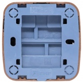 Накладной выключатель 1-клавишный EKF Минск 10А IP20 тёмное дерево