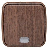 Накладной выключатель 1-клавишный EKF Минск с индикатором 10А IP20 тёмное дерево