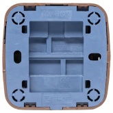 Накладной выключатель 1-клавишный EKF Минск с индикатором 10А IP20 тёмное дерево