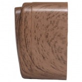 Накладной выключатель 1-клавишный EKF Минск с индикатором 10А IP20 тёмное дерево