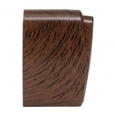 Накладной выключатель 2-клавишный EKF Минск с индикатором 10А IP20 тёмное дерево