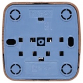 Накладная розетка EKF Минск 1-местная с заземлением 16А IP20 тёмное дерево