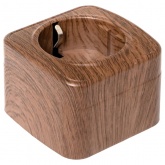 Накладная розетка EKF Минск 1-местная с заземлением 16А IP20 тёмное дерево