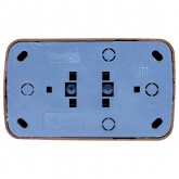 Накладная розетка EKF Минск 2-местная с заземлением 16А IP20 тёмное дерево