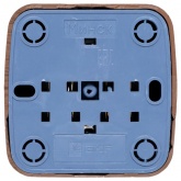 Накладная розетка EKF Минск 1-местная без заземления 10А IP20 тёмное дерево