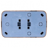 Накладная розетка EKF Минск 2-местная без заземления 10А IP20 тёмное дерево