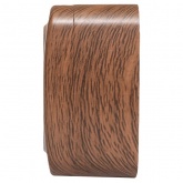 Накладная розетка EKF Минск 2-местная без заземления 10А IP20 тёмное дерево