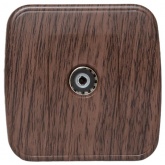 Накладная розетка EKF Минск TV 1-местная 75Ом 5-862МГц IP20 тёмное дерево