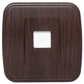 Накладная розетка EKF Минск RJ-45 1-местная IP20 тёмное дерево