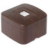 Накладная розетка телефонная EKF Минск RJ-11 1-местная IP20 тёмное дерево