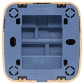 Накладной выключатель 2-клавишный EKF Минск 10А IP20 светлое дерево