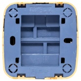 Накладной выключатель 1-клавишный EKF Минск с индикатором 10А IP20 светлое дерево