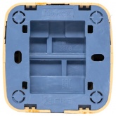 Накладной выключатель 2-клавишный EKF Минск с индикатором 10А IP20 светлое дерево