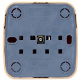 Накладная розетка EKF Минск 1-местная с заземлением 16А IP20 светлое дерево