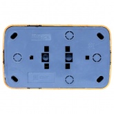 Накладная розетка EKF Минск 2-местная с заземлением 16А IP20 светлое дерево