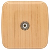 Накладная розетка EKF Минск TV 1-местная 75Ом 5-862МГц IP20 светлое дерево