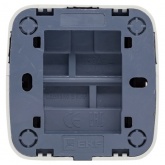 Накладной выключатель 2-клавишный EKF Минск 10А IP20 белый