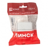 Накладной выключатель 2-клавишный EKF Минск 10А IP20 белый