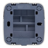 Накладной выключатель 2-клавишный EKF Минск с индикатором 10А IP20 белый