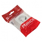 Накладная розетка EKF Минск 1-местная с заземлением 16А IP20 белый