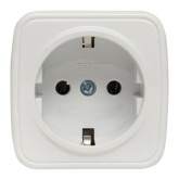 Накладная розетка EKF Минск 1-местная с заземлением 16А IP20 белый