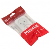 Накладная розетка EKF Минск 2-местная без заземления 10А IP20 белый