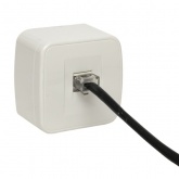 Накладная розетка телефонная EKF Минск RJ-11 1-местная IP20 белый