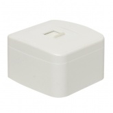 Накладная розетка телефонная EKF Минск RJ-11 1-местная IP20 белый