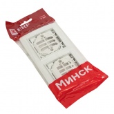 Рамка 2-местная горизонтальная EKF Basic Минск белый