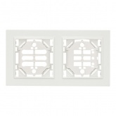 Рамка 2-местная вертикальная EKF Basic Минск белый