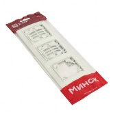 Рамка 4-местная горизонтальная EKF Basic Минск белый