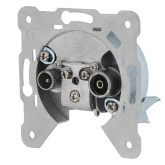 Механизм розетки Экопласт TV+FM оконечный Flat