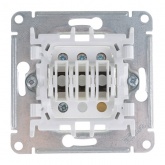 Трехклавишный выключатель SE AtlasDesign 10A механизм, белый [уп 20 шт]