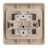 2-клавишный выключатель SE Этюд 10A, скрытой установки, кремовый