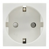 Розетка ИЭК Праймер 2P+E 16А с винтовым зажимом шторки 2 модуля белый