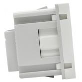 Розетка ИЭК Праймер 2P+E 16А с винтовым зажимом шторки 2 модуля белый