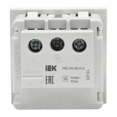 Розетка ИЭК Праймер 2P+E 16А с винтовым зажимом шторки 2 модуля белый