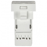 Розетка информационная ИЭК Праймер RJ-45 UTP категория 6 1 модуль белый